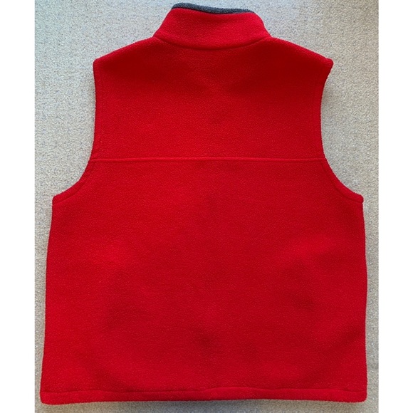 SOLD Vintage 90’s Fleece Vest High-Pile Red Size Large Extra Large Kelly Sport - Picture 2 of 9